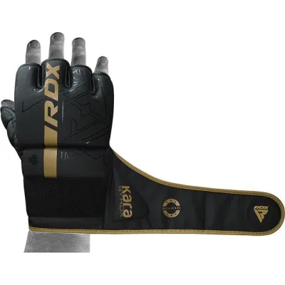 Перчатки для ММА RDX F6 KARA Matte Golden L (капа в комплекте) - 1 - Robinzon.ua