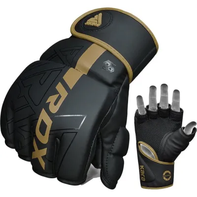 Перчатки для ММА RDX F6 KARA Matte Golden L (капа в комплекте) - 5 - Robinzon.ua