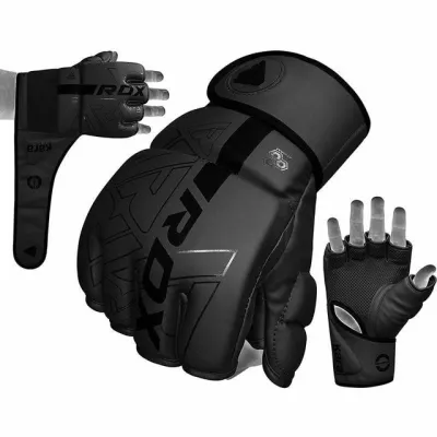 Перчатки для ММА RDX F6 KARA Matte Black M (капа в комплекте) - 3 - Robinzon.ua