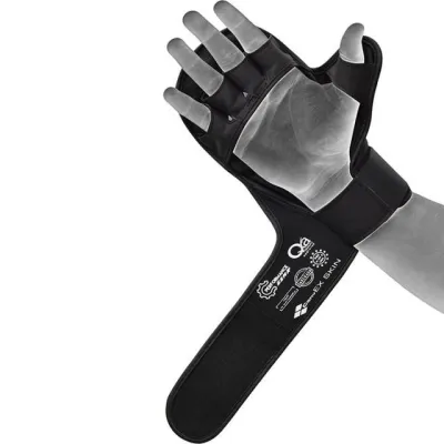 Рукавиці для ММА RDX SHOOTER AURA PLUS T-17 Black Golden M (капа у комплекті) - 4 - Robinzon.ua