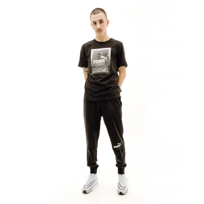 Чоловічі Штани Puma ESS BLOCK x TAPE Sweatpants Чорний M (7d67517201 M) - 2 - Robinzon.ua
