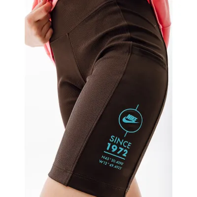 Жіночі Шорти Nike W NSW TIGHT SHORT RIB SU Коричневий L (7dFJ4876-220 L) - 2 - Robinzon.ua