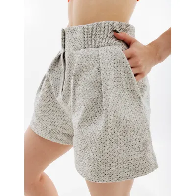 Женские Шорты Nike W NSW TP HR SHRT NKFWD Серый S (7dDX6517-084 S) - 3 - Robinzon.ua