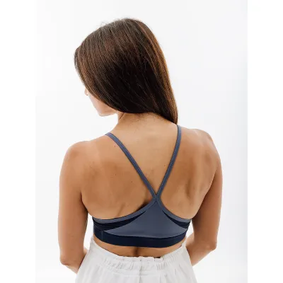 Жіночий Топ Nike W NK INDY BRA V-NECK Синій  XS (7dCZ4456-491 XS) - 1 - Robinzon.ua