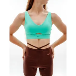 Жіночий Топ Nike W NK DF INDY PLUNGE CUTOUT BRA Салатовий  L (7dDV9837-363 L) - Robinzon.ua
