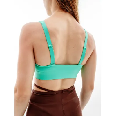 Жіночий Топ Nike W NK DF INDY PLUNGE CUTOUT BRA Салатовий  XS (7dDV9837-363 XS) - 1 - Robinzon.ua