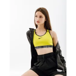 Жіночий Топ Nike W NK SWSH ON THE RUN BRA Салатовий  L (7dDV9914-308 L) - Robinzon.ua