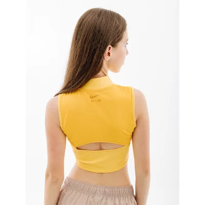 Жіночий Топ Nike W NK DF AIR CROP TANK Жовтий  XS (7dDX0284-795 XS) - 1 - Robinzon.ua