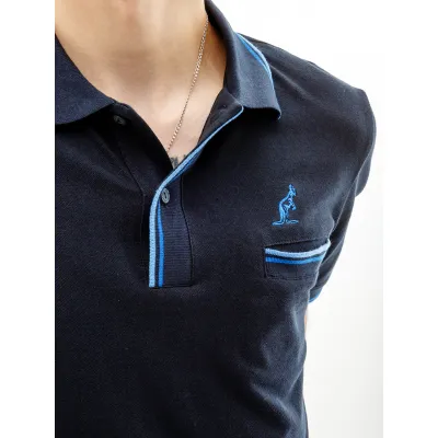 Чоловіча Футболка AUSTRALIAN CLASSY PIQUE' POLO R- FIT Синій M (7dLSUPO0008-200A M) - 2 - Robinzon.ua
