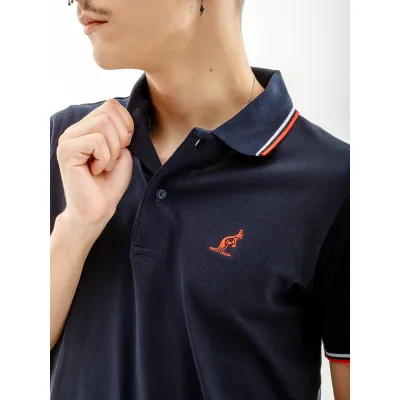 Чоловіча Футболка AUSTRALIAN 2-STRIPE PIQUE' POLO S-FIT Синій M (7dLSUPO0004-200C M) - 2 - Robinzon.ua