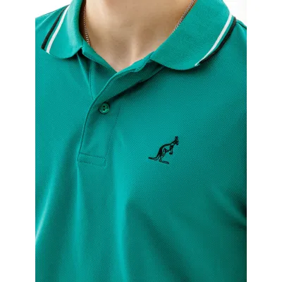Мужская Футболка AUSTRALIAN TWO-STRIPES POLO TECH PIQUE' R-FIT Зеленый S (7dLSUPO0006-913A S) - 2 - Robinzon.ua