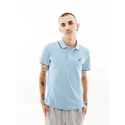 Мужская Футболка AUSTRALIAN 2-STRIPE PIQUE' POLO S-FIT Голубой S (7dLSUPO0004-440 S) - Robinzon.ua