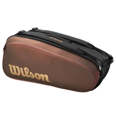 Тенісна сумка Wilson SUPER TOUR PRO STAFF V14 9PK RACKET BAG Коричневий Чорний (WR8024501001) Тенісна сумка Wilson SUPER TOUR PRO STAFF V14 9PK RACKET BAG Коричневий Чорний (WR8024501001) - Robinzon.ua