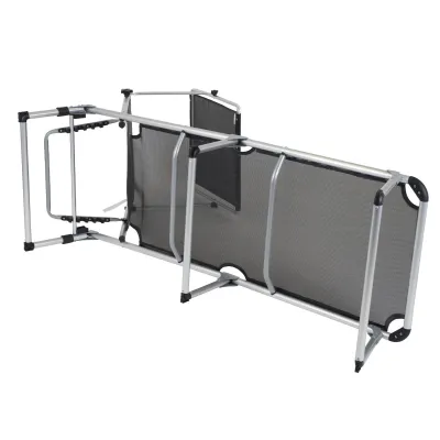 Ліжко розкладне Bo-Camp Sun Lounger With Sunscreen 5 Positions Black (1304460) - 5 - Robinzon.ua