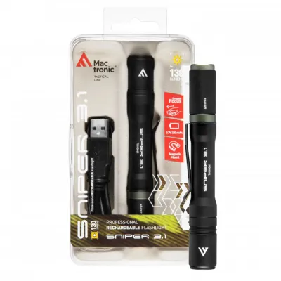 Ліхтар тактичний Mactronic Sniper 3.1 (130 Lm) USB Rechargeable Magnetic (THH0061) - 4 - Robinzon.ua