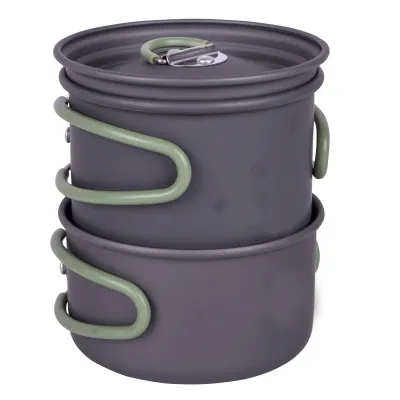 Набір посуду Bo-Camp Explorer 2 Pieces Hard Anodized Anthracite / Green (2200240) - 2 - Robinzon.ua