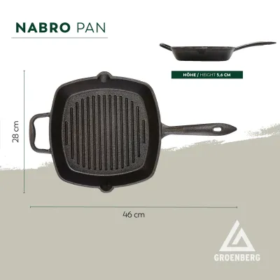Сковорода Groenberg Nabro Pan 28x28 cm / 2 L Black (266024) - 2 - Robinzon.ua