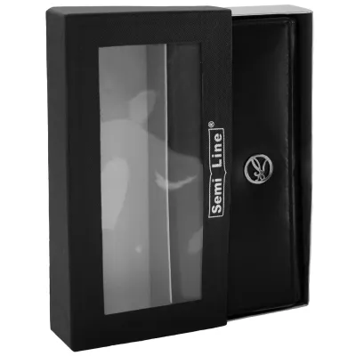 Гаманець жіночий шкіряний Semi Line RFID Black (P8273-0) - 3 - Robinzon.ua