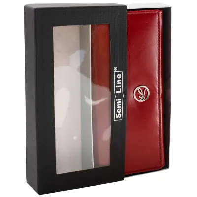 Гаманець жіночий шкіряний Semi Line RFID Red (P8273-2) Гаманець жіночий шкіряний Semi Line RFID Red (P8273-2) - Robinzon.ua