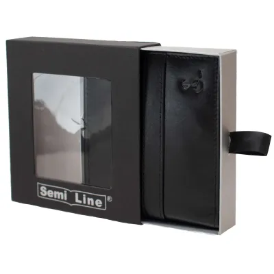 Портмоне чоловіче шкіряне Semi Line RFID Black (P8265-0) - Robinzon.ua