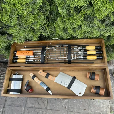 Подарунковий набір Mzavod Майстер BBQ темний - 1 - Robinzon.ua