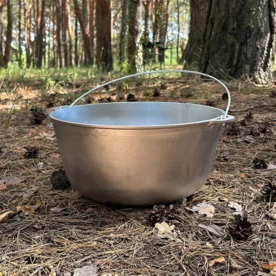 Казан КТА-10 алюмінієвий з дужкою та кришкою 10л - 2 - Robinzon.ua