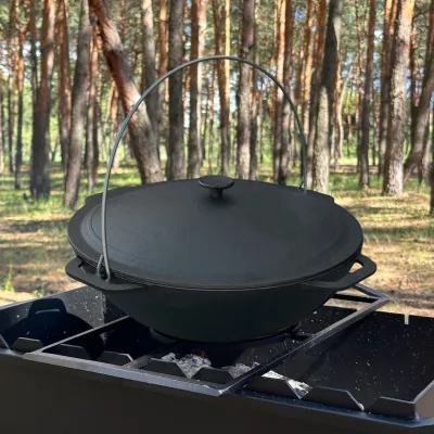 Казан азіатський КА-12 чавунний з кришкою 12л - 2 - Robinzon.ua