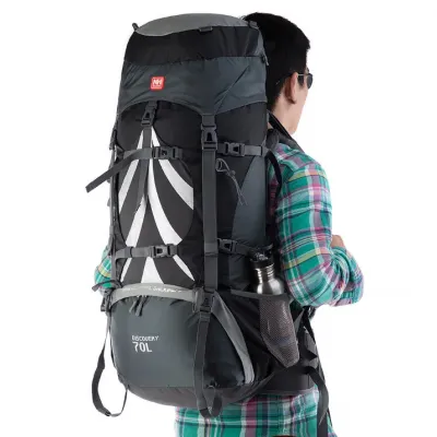 Рюкзак туристичний Naturehike 70 + 5 л сірий NH70B070-B - 2 - Robinzon.ua