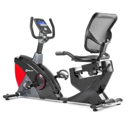 Горизонтальний велотренажер електромагнітний + мат Hop-Sport 070L Helix чорно-червоний - Robinzon.ua