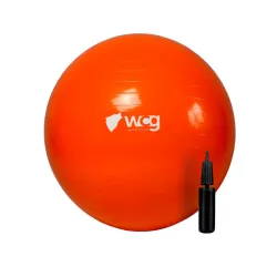 Фітбол (м'яч для фітнесу) 55 см WCG 55 Anti-Burst навантаження 300кг помаранчевий Фітбол - Robinzon.ua