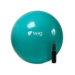 Фітбол (м'яч для фітнесу) 65 см WCG W-000-65-T Anti-Burst навантаження 300кг бірюзовий Фітбол - Robinzon.ua