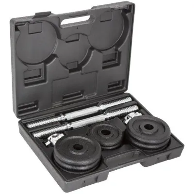 Набор гантелей в кейсе пара LiveUP DUMBBELL SET черный 2х7,5кг LS2322B-15KGS ( 2шт.) - 1 - Robinzon.ua