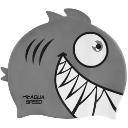 Шапочка для плавання Aqua Speed ZOO Pirana 9701 Піранья дитяча Сірий OSFM (246-26) - Robinzon.ua