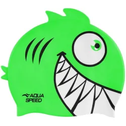 Шапочка для плавання Aqua Speed ZOO Pirana Піранья дитяча Салатовий OSFM (246-11) - Robinzon.ua