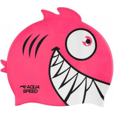 Шапочка для плавання Aqua Speed ZOO Pirana Піранья дитяча Рожевий OSFM (246-03) - Robinzon.ua