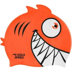 Шапочка для плавання Aqua Speed ZOO Pirana Піранья дитяча Жовтогарячий OSFM (246-75) - Robinzon.ua