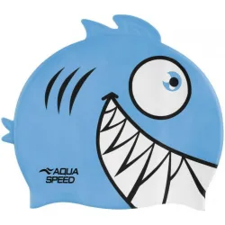Шапочка для плавання Aqua Speed ZOO Pirana Піранья дитяча Бірюзовий OSFM (246-02) - Robinzon.ua