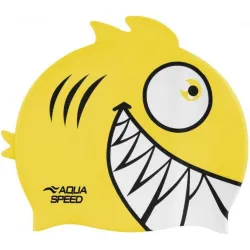 Шапочка для плавання Aqua Speed ZOO Pirana Піранья дитяча Жовтий OSFM (246-18) - Robinzon.ua