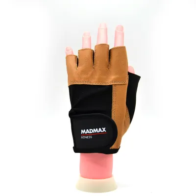 Рукавички для фітнесу та важкої атлетики MadMax MFG-444 Fitness Brown L - 1 - Robinzon.ua