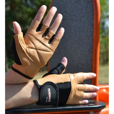 Рукавички для фітнесу та важкої атлетики MadMax MFG-444 Fitness Brown L - 5 - Robinzon.ua