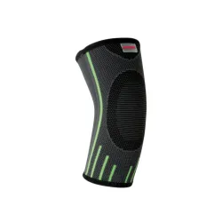 Компресійний налокітник MadMax MFA-283 3D Compressive elbow support Dark grey/Neon green M - Robinzon.ua