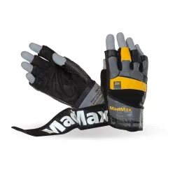 Перчатки для фитнеса MadMax MFG-880 Signature Black/Grey/Yellow S - Robinzon.ua