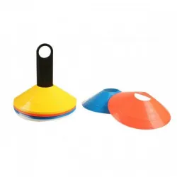 Набор фишек с подставкой AGILITY CONES WITH RACK Голубой Желтый 20шт (LS3672) - Robinzon.ua