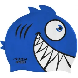 Шапочка для плавання Aqua Speed ZOO Pirana Піранья дитяча Синій OSFM (246-01) - Robinzon.ua