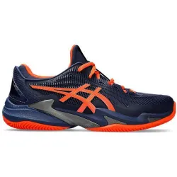 Чоловічі тенісні кросівки Asics Court FF 3 clay Темно-синій Жовтогарячий 40.5 (1041A371-401 40.5) - Robinzon.ua