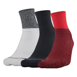 Носки UA Men's Phenom QTR Белый, Красный, Черный Муж M 3 пары 36-41 (1329352-600) - Robinzon.ua