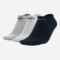 Шкарпетки Nike 3Ppk Value No Show Білий Чорний Сірий 3 пари (38-42) M (SX2554-901) - Robinzon.ua