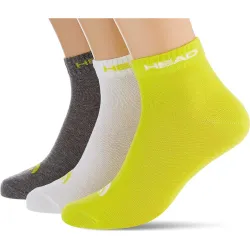 Носки Head QUARTER 3P UNISEX Белый; Серый; Желтый 35-38 (761011001-004) - Robinzon.ua