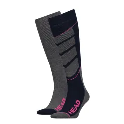 Носки Head Unisex Ski V-Shape Kneehigh 2-pack Серый; Синий 43-46 (791004001-462 43-46) - Robinzon.ua