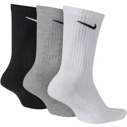 Шкарпетки Nike Everyday Cush Crew 3-pack 34-38 black/gray/white SX7664-964 - Robinzon.ua